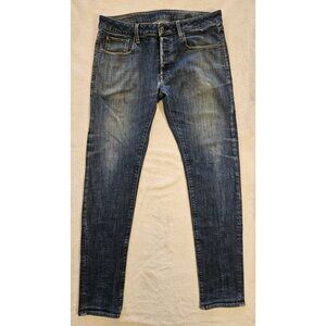 G Star Raw Jeans Men's Sz 33 (34x31) Blue Denim Straight Fit Button Fly *Read
